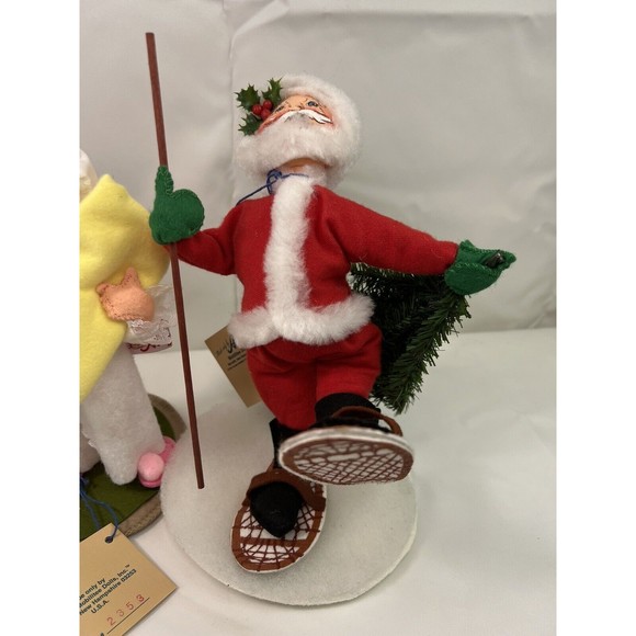 Lot Of 3 1994 Vintage ANNALEE Mobilitee Dolls‎ - Santa & Santa Grandma 8” NWT - Picture 4 of 12